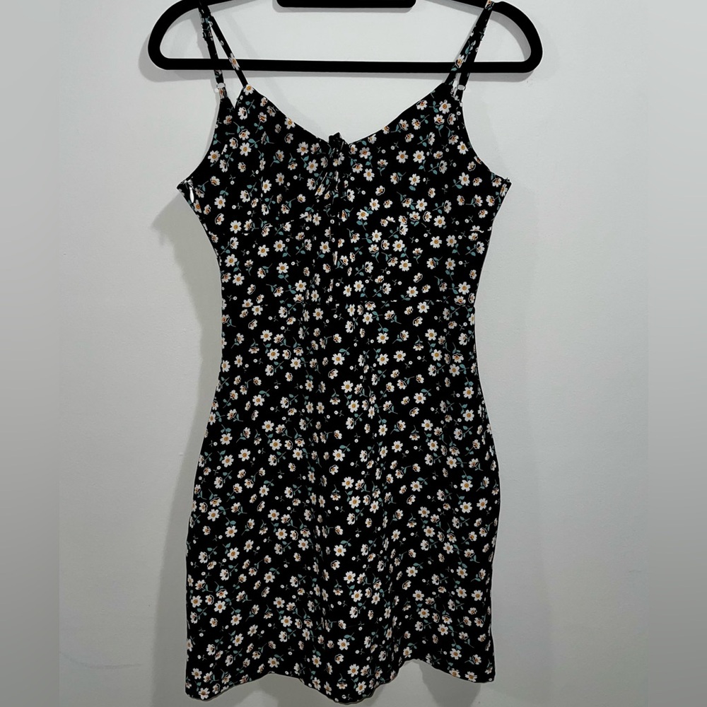 SHEIN Black Floral Mini Dress